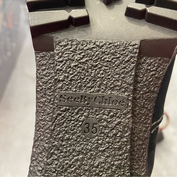 New! See by Chloe Eileen Mid Heel 40mm Boots Leather - Picture 9 of 12